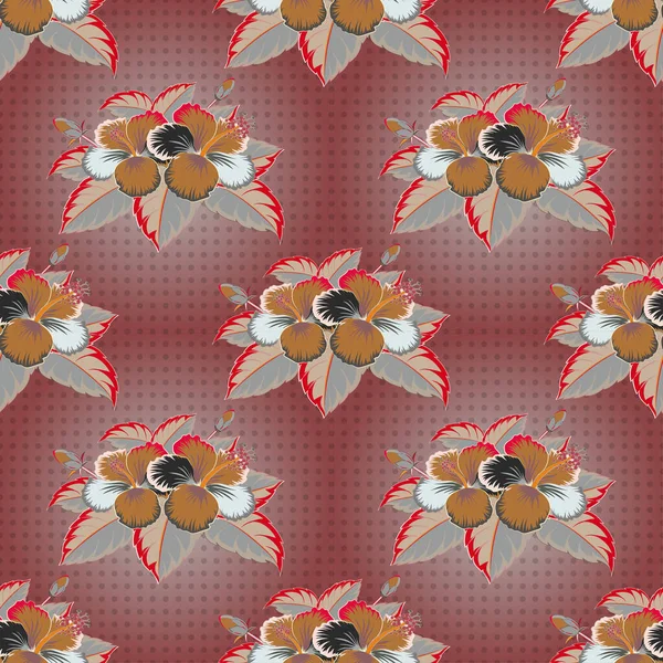 Kwiat Hibiskusa Kwiaty Akwarela Ręcznie Rysunek Styl Wektorowy Hibiskus Kwiatowy — Wektor stockowy