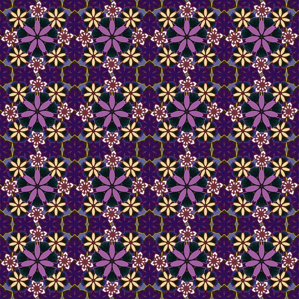 Eski bir çiçek süsü. Soyut klasik dikişsiz desen