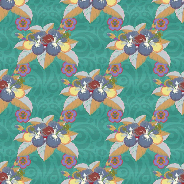 Couleur Motif Vecteur Floral Sans Couture — Image vectorielle