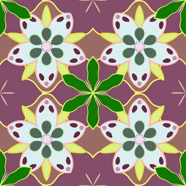 Couleur Motif Vecteur Floral Sans Couture — Image vectorielle