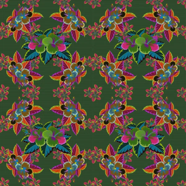 Couleur Motif Vecteur Floral Sans Couture — Image vectorielle