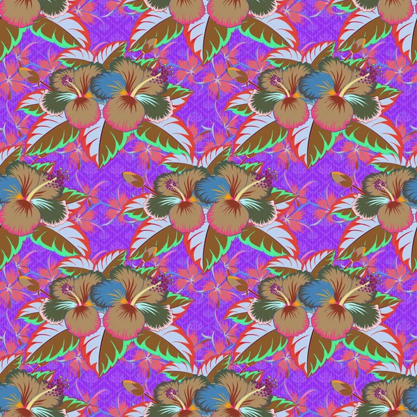 Couleur Motif Vecteur Floral Sans Couture — Image vectorielle