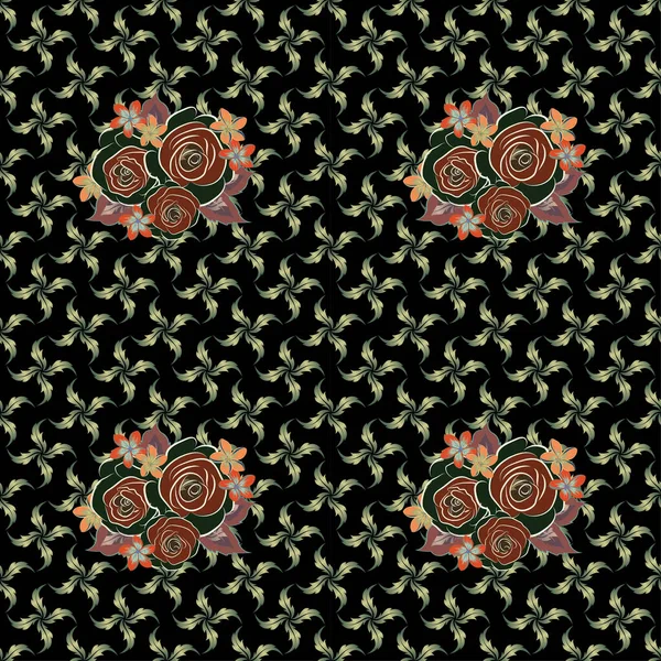 Couleur Motif Vecteur Floral Sans Couture — Image vectorielle