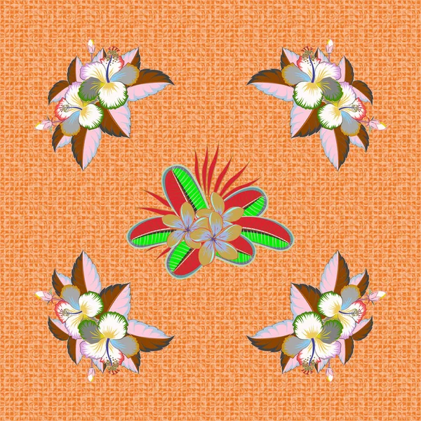 Vector Patrón Lindo Flor Pequeña Pequeñas Flores Colores Plantilla Elegante — Vector de stock