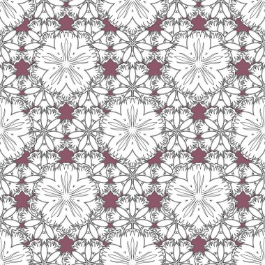 Renksiz çiçek vektör deseni 