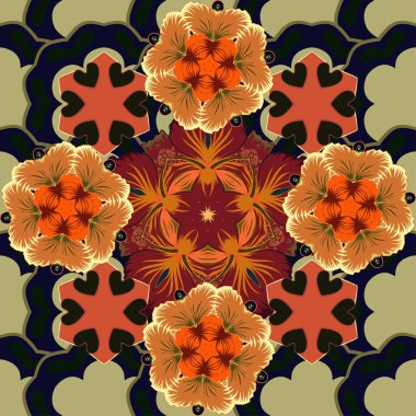 Renksiz çiçek vektör deseni 