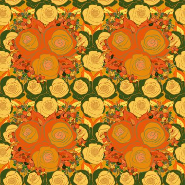 Renksiz çiçek vektör deseni 