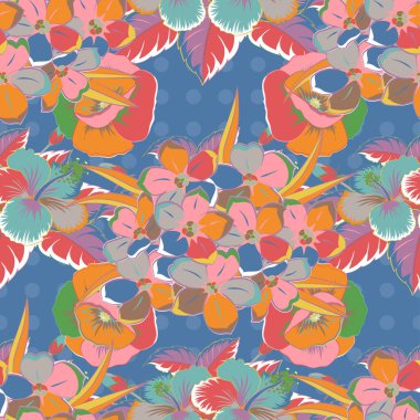 Renksiz çiçek vektör deseni 