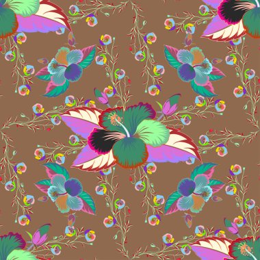 Renksiz çiçek vektör deseni 