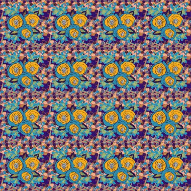 Renksiz çiçek vektör deseni 