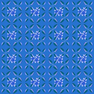 Eski bir çiçek süsü. Soyut klasik dikişsiz desen