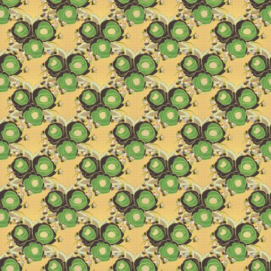 Renksiz çiçek vektör deseni 