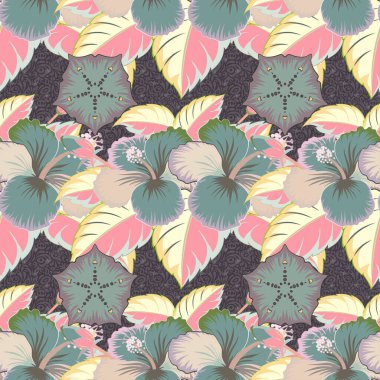 Renksiz çiçek vektör deseni 