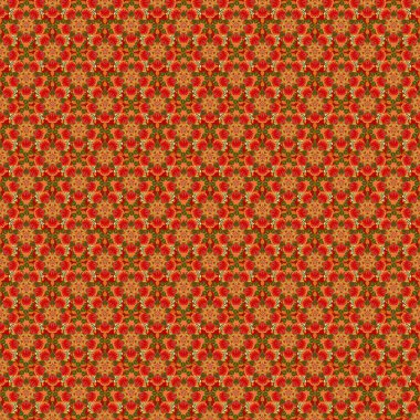 Etnik ve kabile motifleri. Noel geleneksel renkleriyle (turuncu, kırmızı ve yeşil) vektör geometrik süslemeli parlak, pürüzsüz desen. Süslü, canlı duvar kâğıdı. Renkli soyut arkaplan.