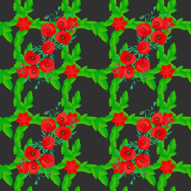 Renksiz çiçek vektör deseni 