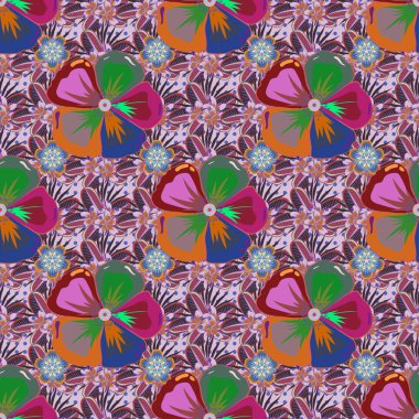 Renksiz çiçek vektör deseni 