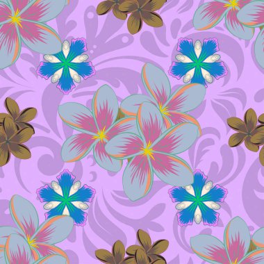 Renksiz çiçek vektör deseni 