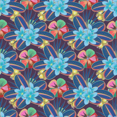 Renksiz çiçek vektör deseni 