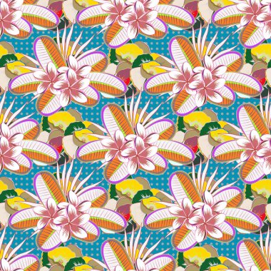 Eski bir çiçek süsü. Soyut klasik dikişsiz desen