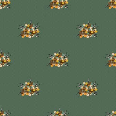 Renksiz çiçek vektör deseni 