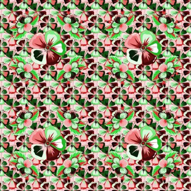 Renksiz çiçek vektör deseni 