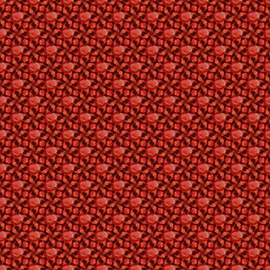 Dekoratif yaz gelincik çiçekleriyle kusursuz desen pembe, kırmızı ve siyah renkler, suluboya vektör çizimi.