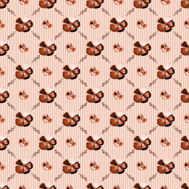 Renksiz çiçek vektör deseni 