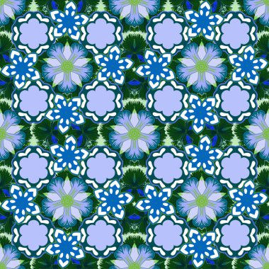 Renksiz çiçek vektör deseni 