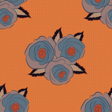 Renksiz çiçek vektör deseni 