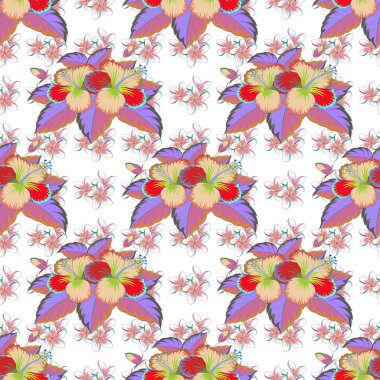 Renksiz çiçek vektör deseni 