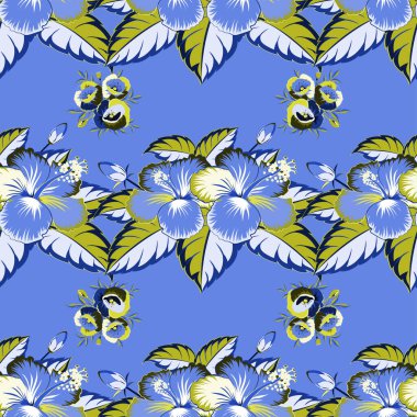 Renksiz çiçek vektör deseni 