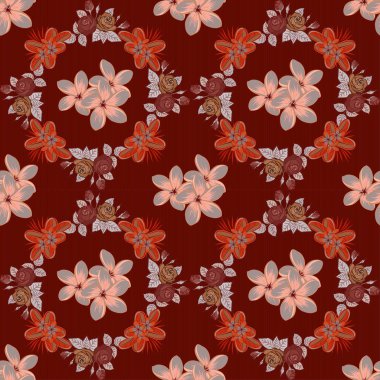 Renksiz çiçek vektör deseni 