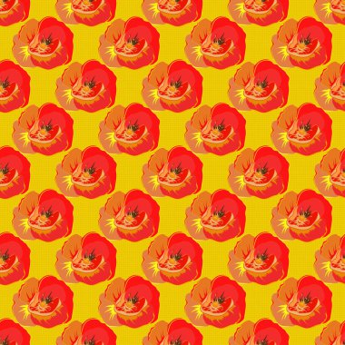 Renksiz çiçek vektör deseni 