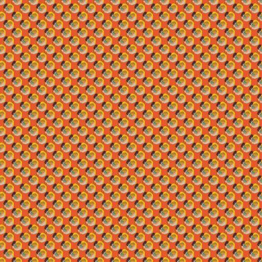 Güzel vektör dokusu. Bahar mahsulü çiçekli arka plan. Turuncu, kahverengi ve bej renkli şirin gelincik çiçekleriyle kusursuz desen..