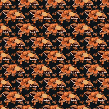 Renksiz çiçek vektör deseni 