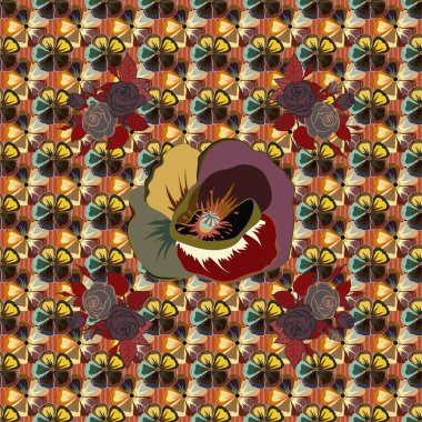 Renksiz çiçek vektör deseni 