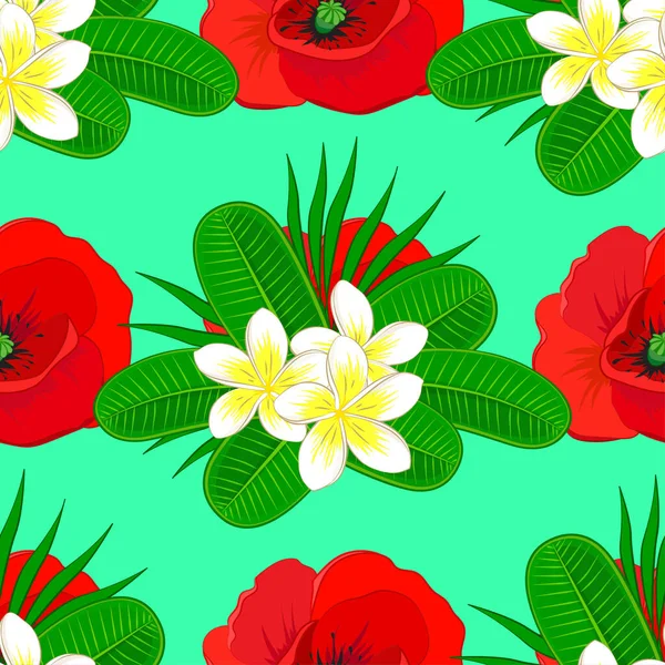 Couleur Motif Vecteur Floral Sans Couture — Image vectorielle