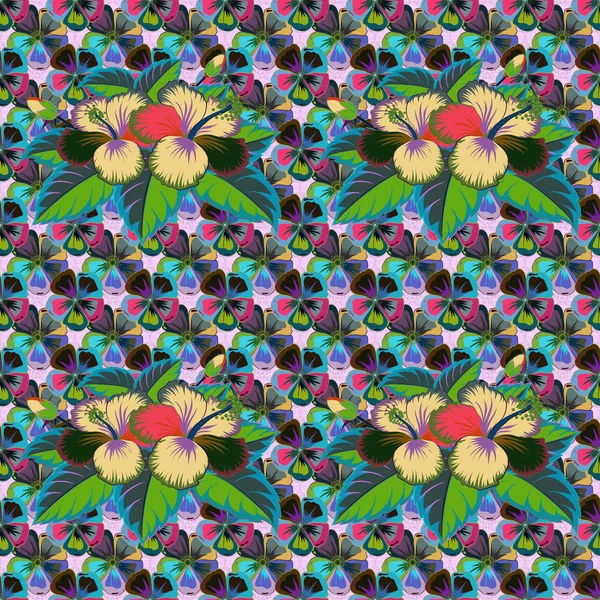 Couleur Motif Vecteur Floral Sans Couture — Image vectorielle