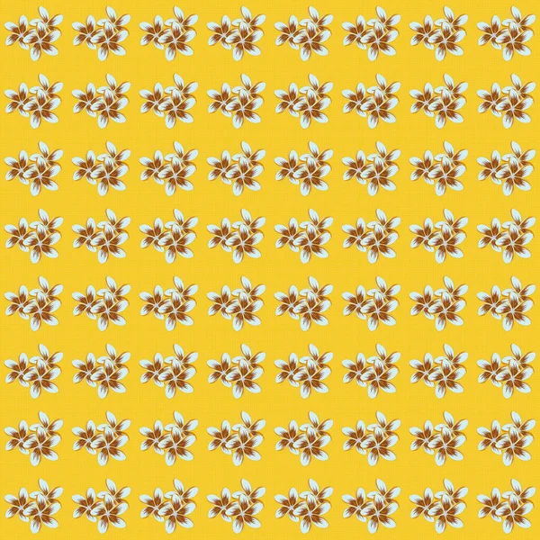 Graficzny Wzór Kwiat Nadruku Kolorze Czarnym Żółtym Beżowym Ilustracja Wektora — Wektor stockowy
