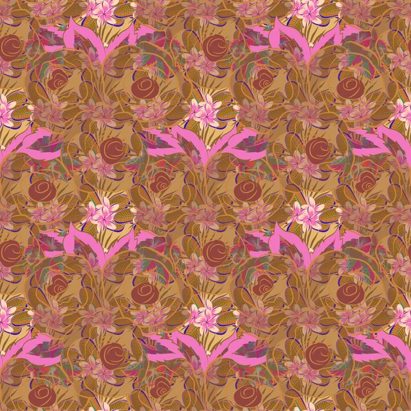 Couleur Motif Vecteur Floral Sans Couture — Image vectorielle