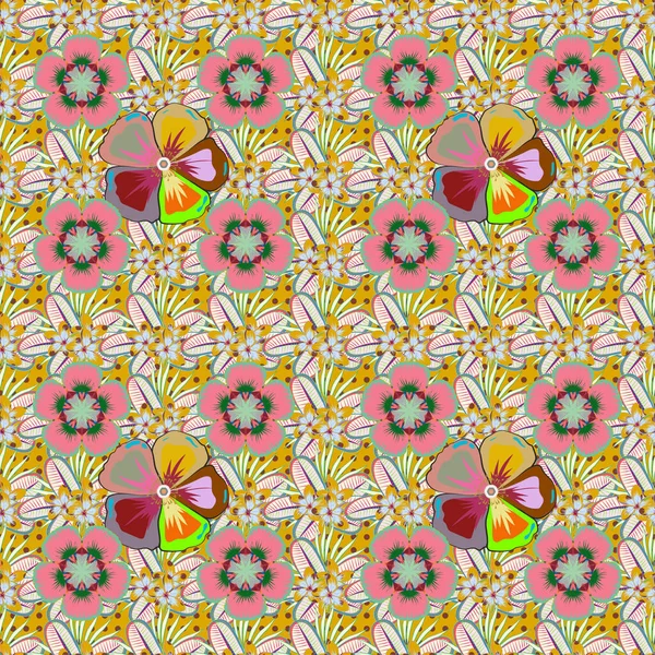 Adorno Floral Vintage Patrón Clásico Abstracto Sin Costura — Vector de stock