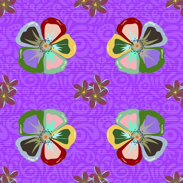 Couleur Motif Vecteur Floral Sans Couture — Image vectorielle