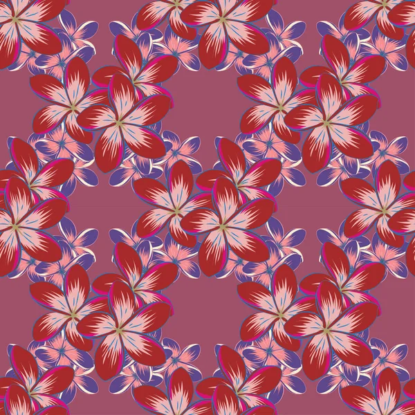 Krásné Akvarely Květiny Růžových Modrých Barvách Světlé Malování Inspiroval Květinový — Stockový vektor