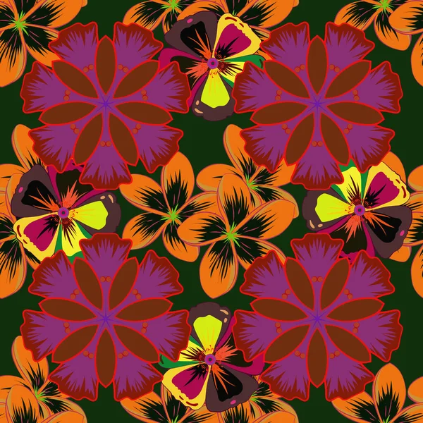 Adorno Floral Vintage Patrón Clásico Abstracto Sin Costura — Vector de stock