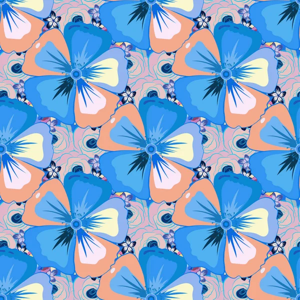 Couleur Motif Vecteur Floral Sans Couture — Image vectorielle