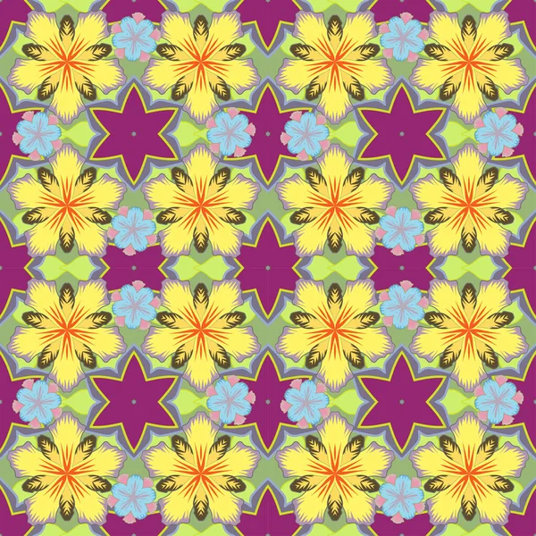 Couleur Motif Vecteur Floral Sans Couture — Image vectorielle