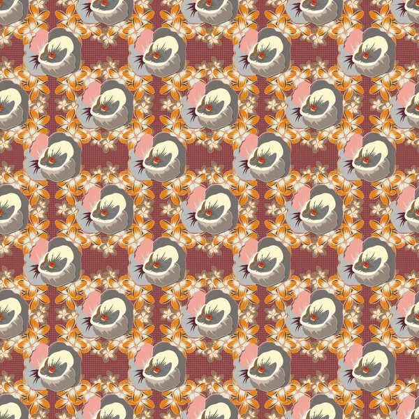 Couleur Motif Vecteur Floral Sans Couture — Image vectorielle