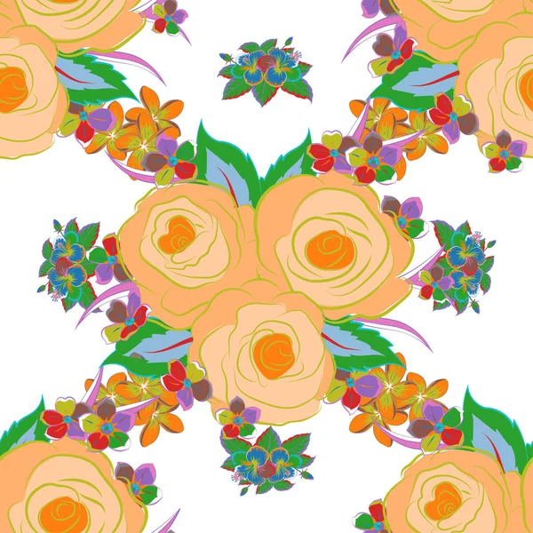 Adorno Floral Vintage Patrón Clásico Abstracto Sin Costura — Vector de stock