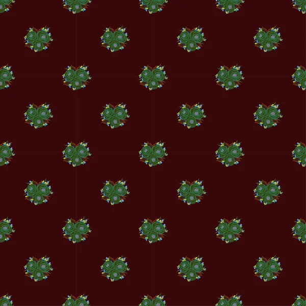 Винтажный Цветок Бесшовный Узор Цветочный Набросок Серые Коричневые Зеленые Розы — стоковый вектор