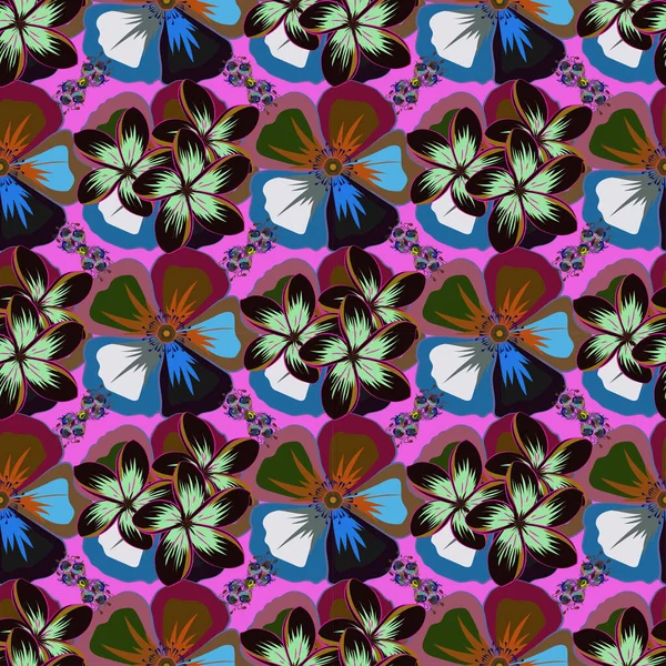 Répétition Vectorielle Plumeria Motif Fleurs Motif Moderne Sans Couture Floral — Image vectorielle